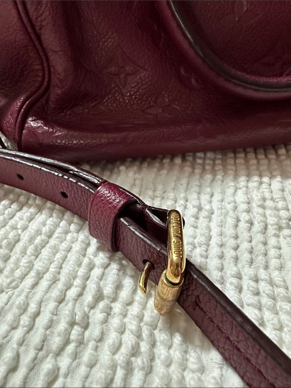 Louis Vuitton Burgundy Plum Monogram Speedy with Gold Hardware